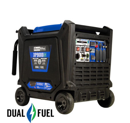 DuroMax XP9000iH 9,000 Watt Portable Dual Fuel Inverter Generator with CO Alert